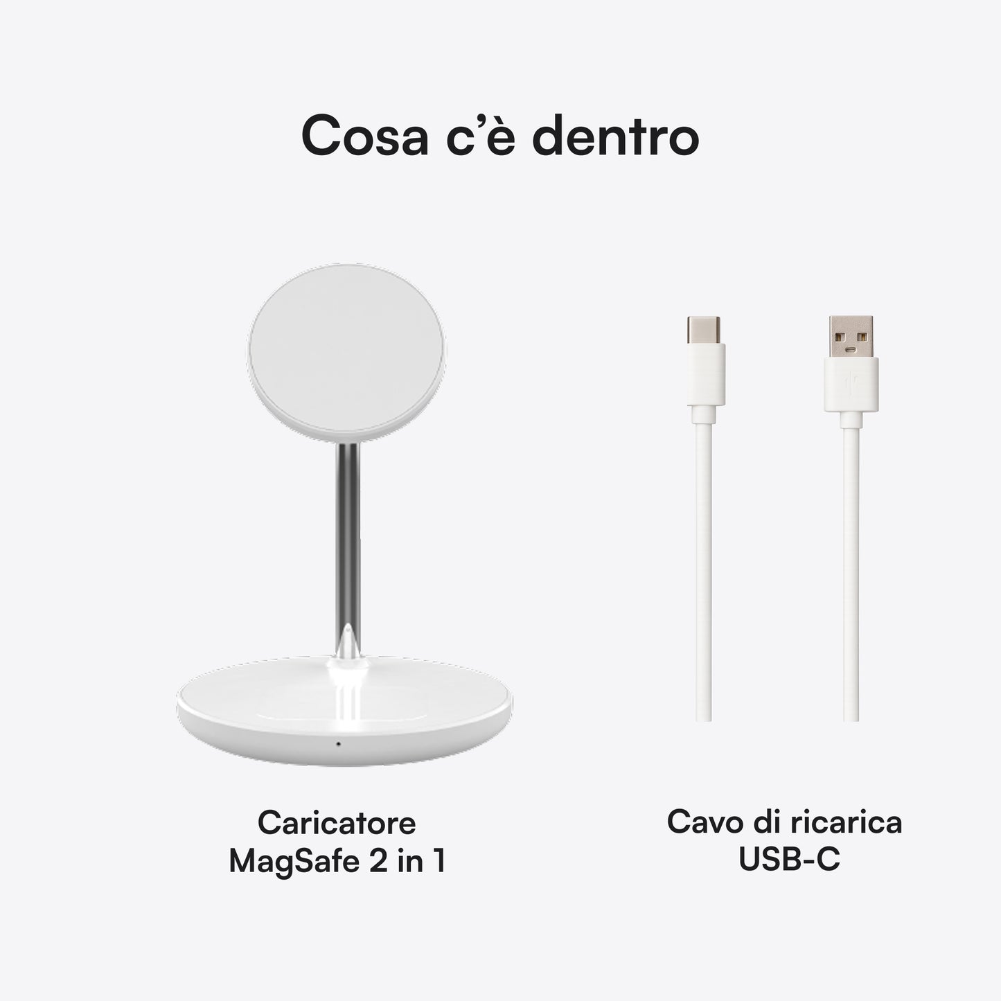 Caricatore 2 in 1 MagSafe (Bianco)
