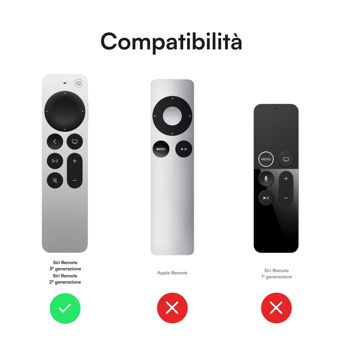 Cover Siri Remote Apple TV 4K (Bianco)